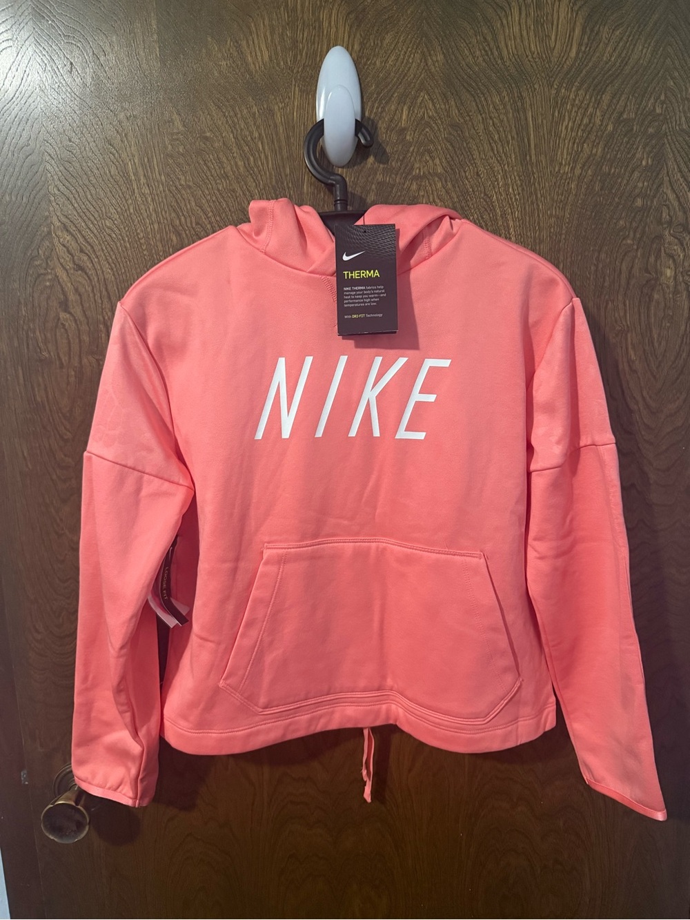 Nike Kids Coral Pink Therma Hoodie Sweatshirt
